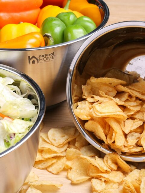 chips beside vegetables