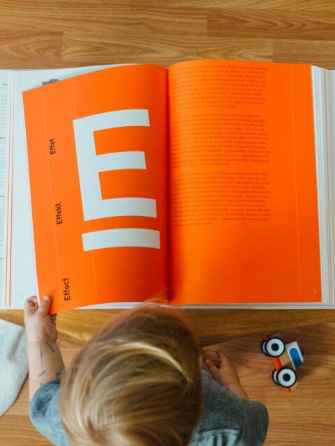 orange and white book page